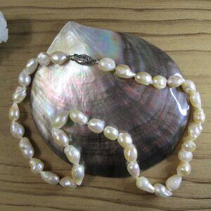 Blush Pink Baroque Freshwater Pearls Necklace